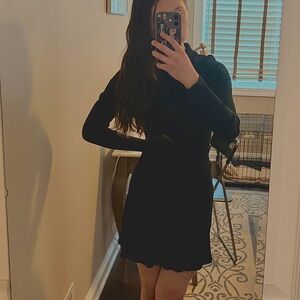 Zara Classic Black Long Sleeve Dress